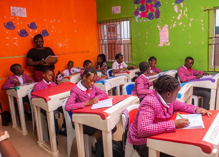 Children enjoying school together
